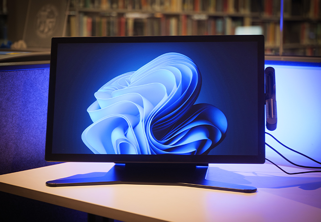 A computer screen with a abstract image