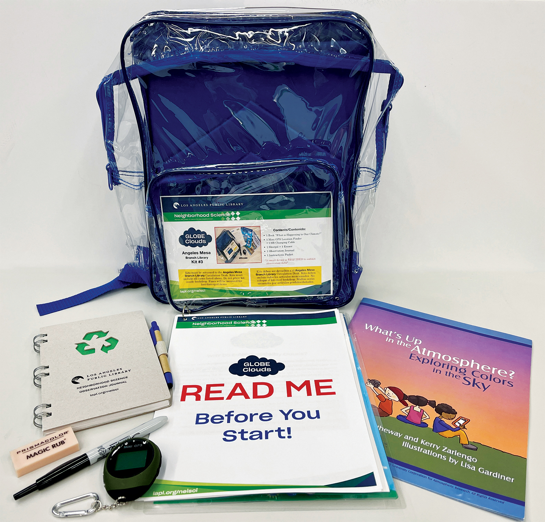 image of the GLOBE Clouds kit with its content