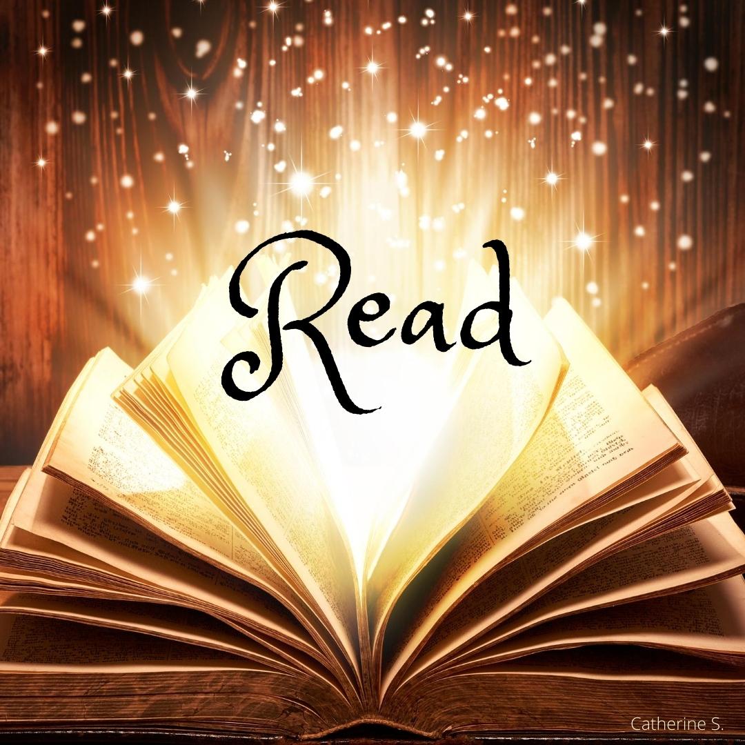 An open book bursts with light and sparkles, representing the joy of reading.