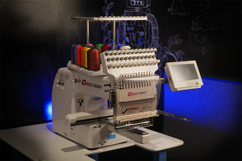Sewing machine on a table