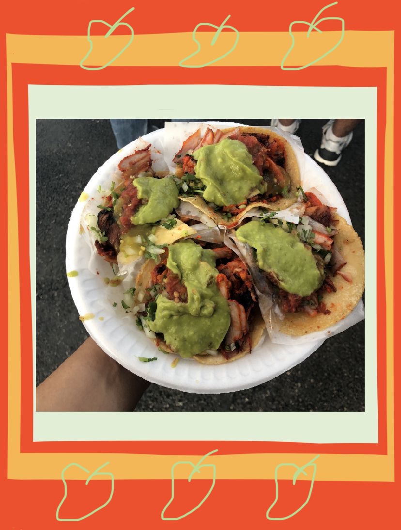 plate of four street tacos