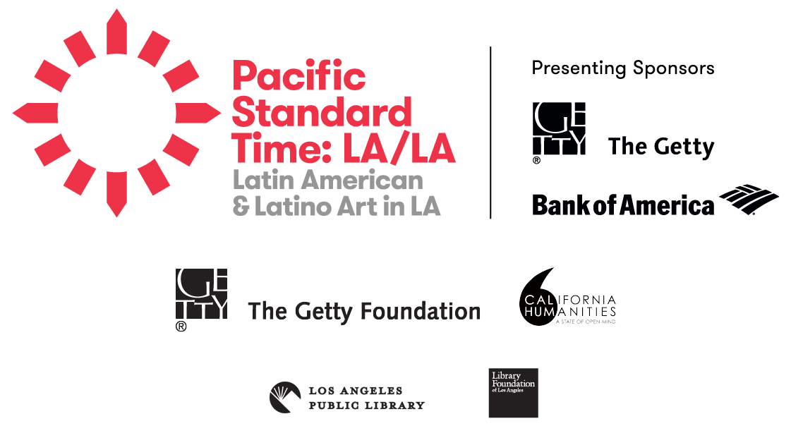 Sponsor logos: PST:LA/LA, The Getty Foundation and others