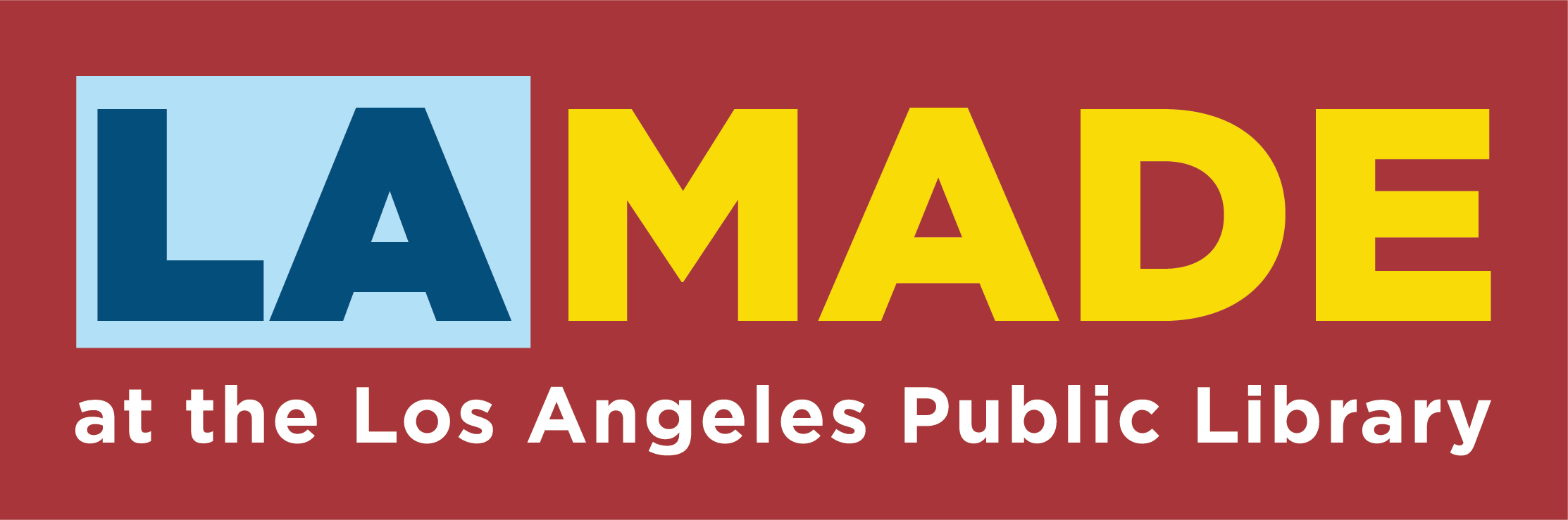 colorful logo for LA Made 2023-4