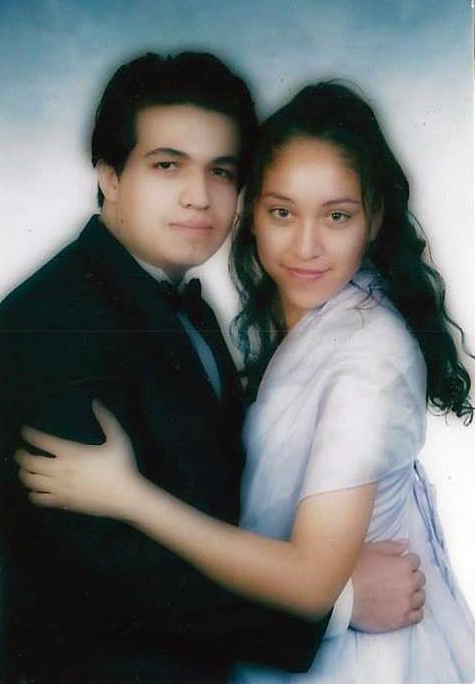 Two teens on prom night