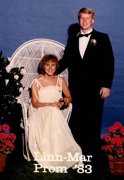 Teens at prom 1983
