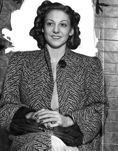 Joan Farrell, latest suspect in the prostitution investigation here, is shown after her arrest on suspicion of pandering