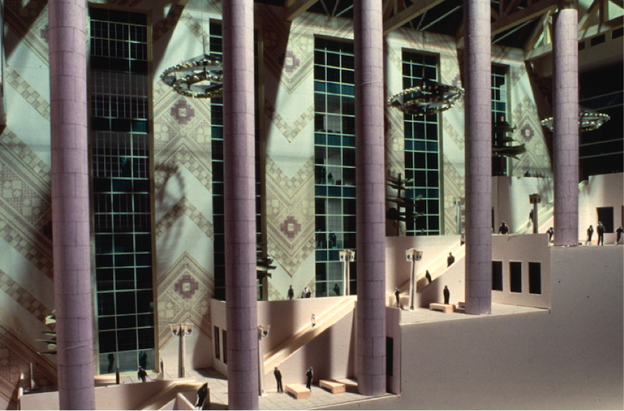 Pfeiffer's original proposal included tiled walls.