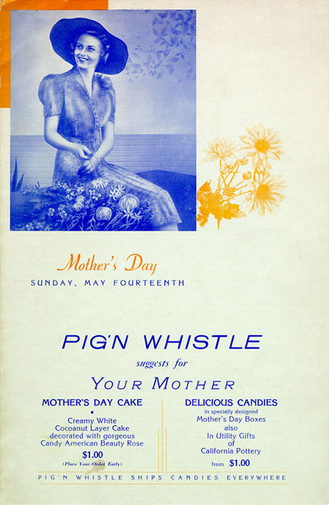 pig and whistle mothers day menu