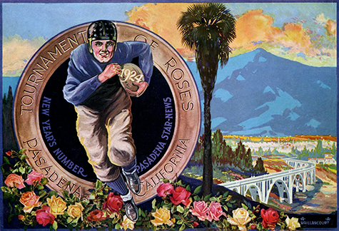 man holding football running