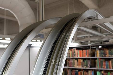 close up of TransLogic system in the library