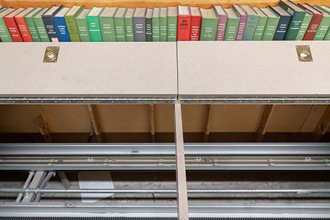 TransLogic travel system under the desk at the library