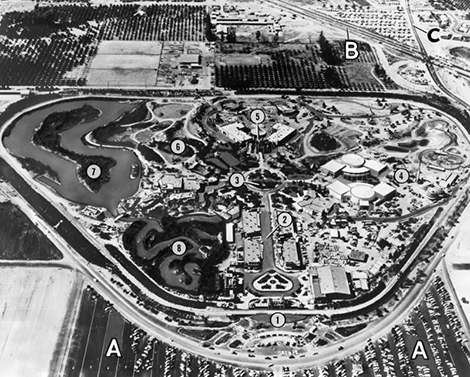 aerial view of Disneyland