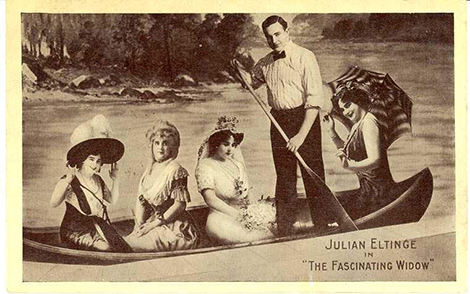 Photo Postcard used to promote The Fascinating Widow