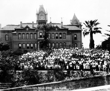 State Normal school with students and teachers