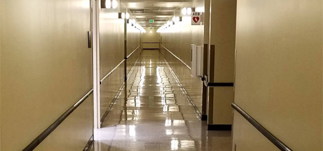 corridor under the library