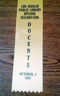 yellow docent ribbon