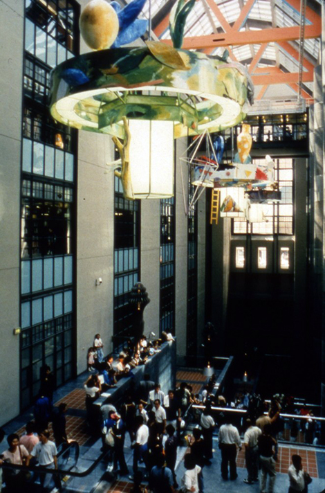 crowds view new central library 1993