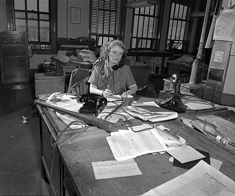 Agness Underwood at work