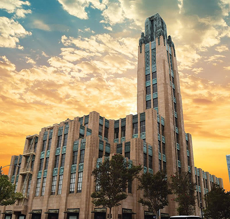Southwestern Law School in sunset
