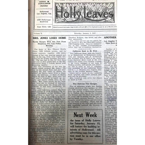 Holly Leaves, January 1, 1920