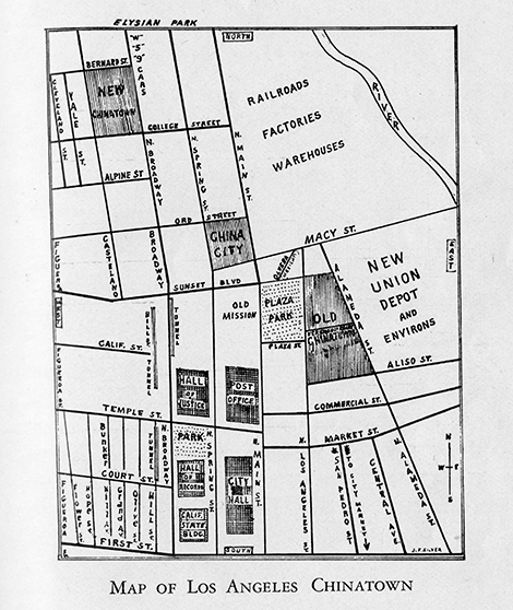 Map from book inside Los Angeles Chinatown