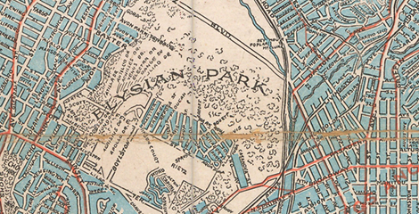 Vintage map of Los Angeles