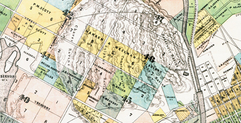 vintage map of Los Angeles