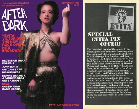  LuPone was featured in After Dark magazine