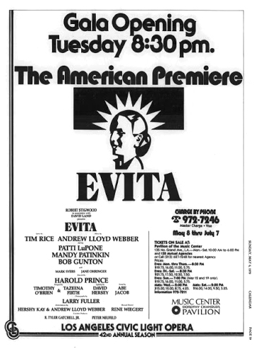 May 6, 1979 Los Angeles Times Sunday calendar advertisement.  