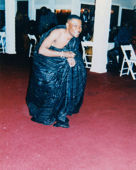 Ofori dancing, W.K. Anin's funeral ceremony