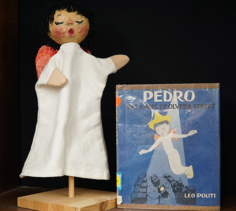 puppet of Pedro from the book Pedro, the Angel of Olvera st