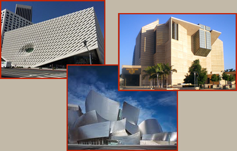 photos of Disney Hall, Cathedral, The Broad