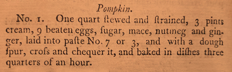 old pumpkin recipe