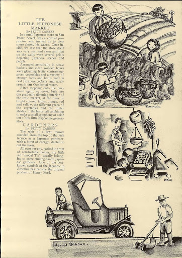 page from a 1937 yearbook with illustrations