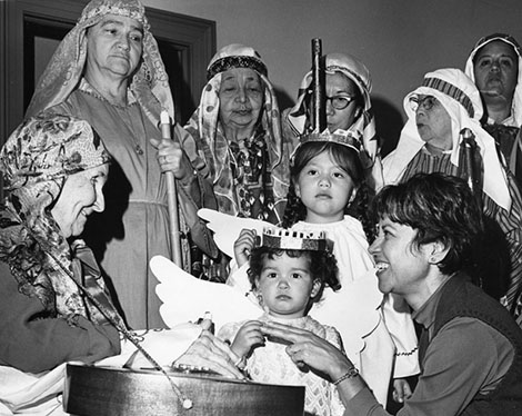 A posada is held at the Lincoln Heights Branch Library