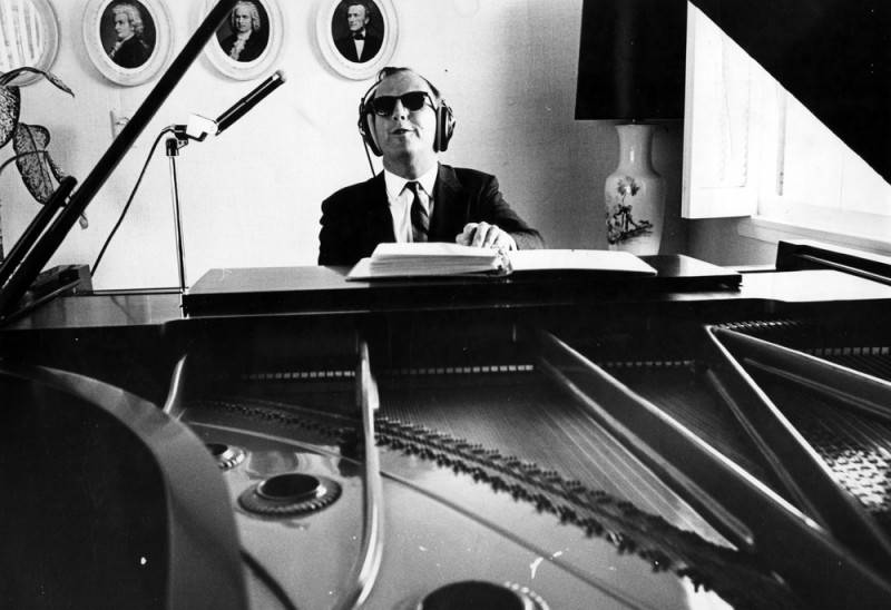 Blind musician at his piano