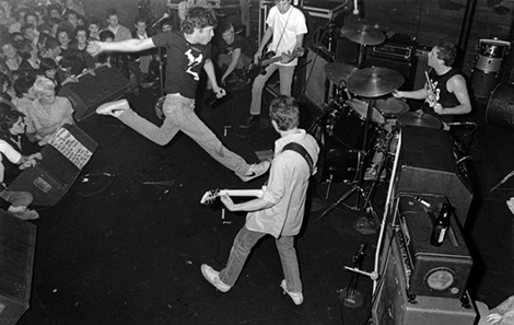 punk rockers rush the stage