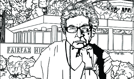 Line drawing of Dr. Virginia Uribe