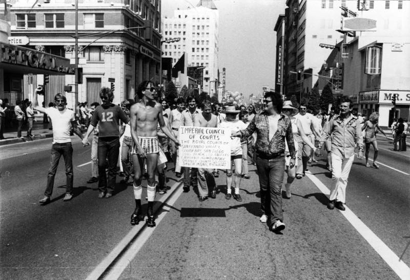 Gay Pride March down Hollywood Boulevard