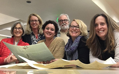 Glen with group of lady archivists