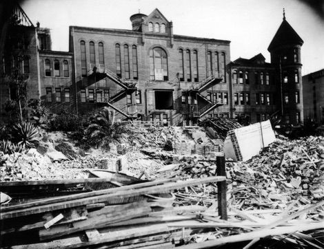 The Normal School in Downtown Los Angeles being demolished