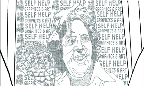 line drawing of Sister Karen Boccalero