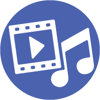 icon concept of music and movie