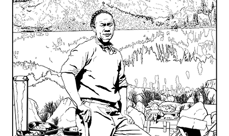 Line drawing of Tie Sing