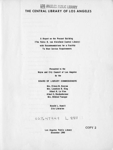 Title page for the 1966 Green Report