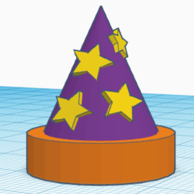 3d illustration for wizard hat