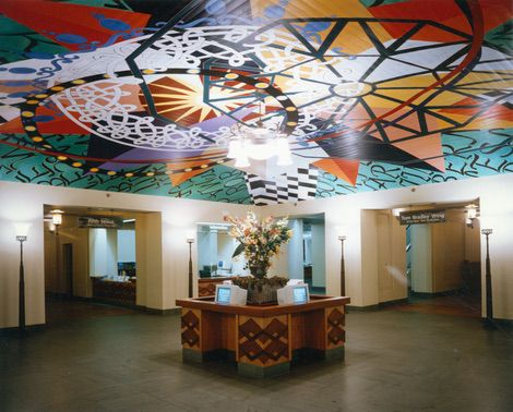ceiling mural by artist Renee Petropolis