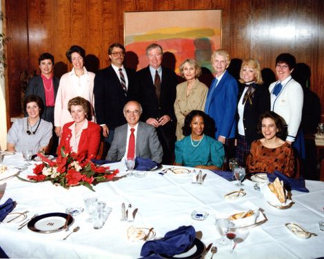 Standing left to right; Carol Mangrum, Judy Ostrander, Bob Day, Carlton Norris, Pat Sadler, Iva Adams, Rosalie Pluth, and Beverly Monroe. Seated left to right; Betsy Bartscherer, Marilyn Ayala, Ed Desjardins, Cynthia Cook, and Sheila Nash.