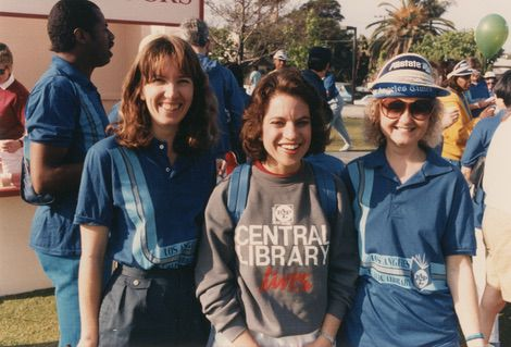 Sheila Nash with two other librarians