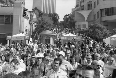 Crowds wait to get inside Central Library on opening day